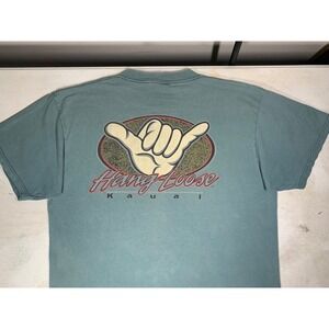 Vintage Hang Loose Kauai T-Shirt Tultex Men's XL Teal Short Sleeve Graphic Surf